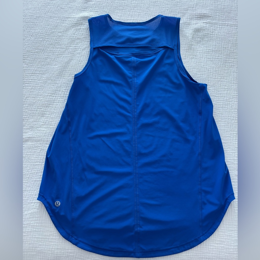 Bright blue Lululemon muscle tank size 8